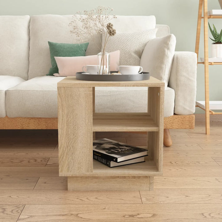 sofabord 40x40x43 cm konstrueret træ sonoma-eg