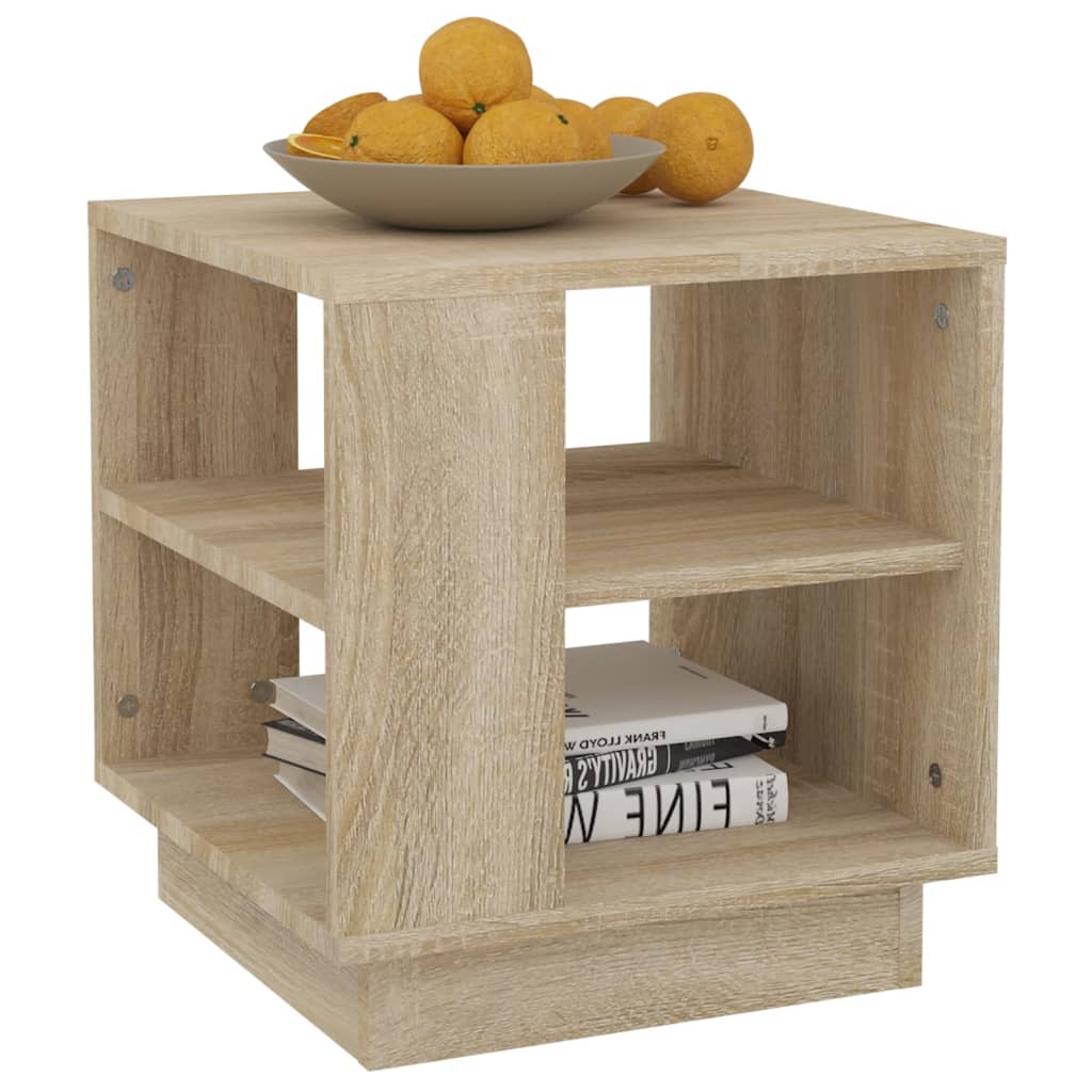 sofabord 40x40x43 cm konstrueret træ sonoma-eg