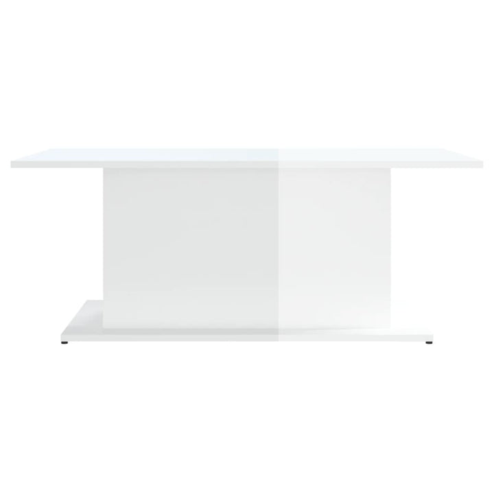 sofabord 102x55,5x40 cm konstrueret træ hvid højglans
