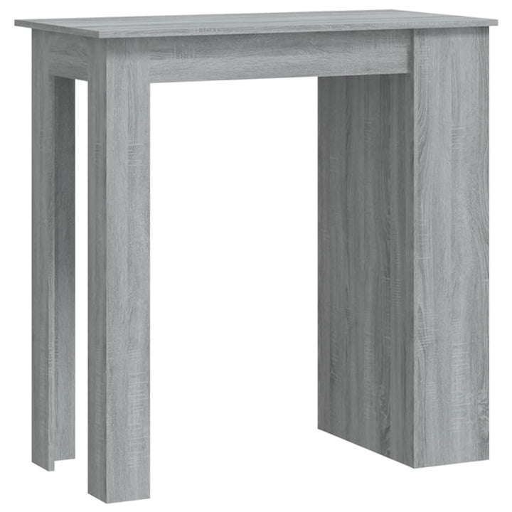 barbord m. opbevaring 102x50x103,5cm konstrueret træ grå sonoma