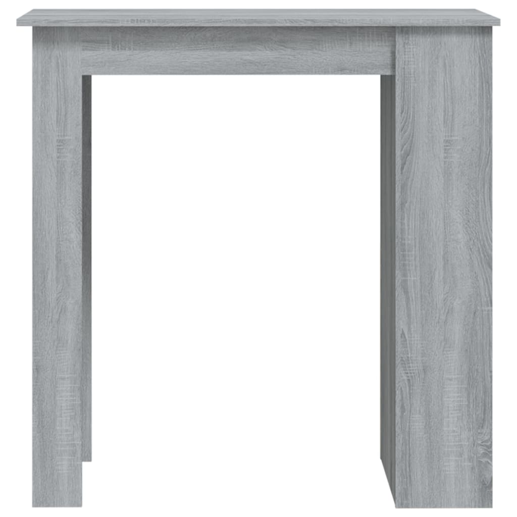 barbord m. opbevaring 102x50x103,5cm konstrueret træ grå sonoma