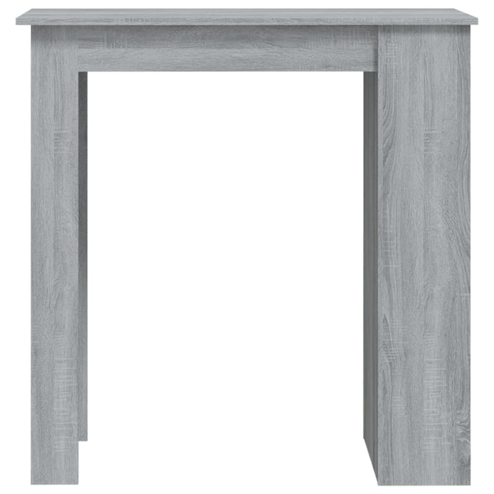 barbord m. opbevaring 102x50x103,5cm konstrueret træ grå sonoma
