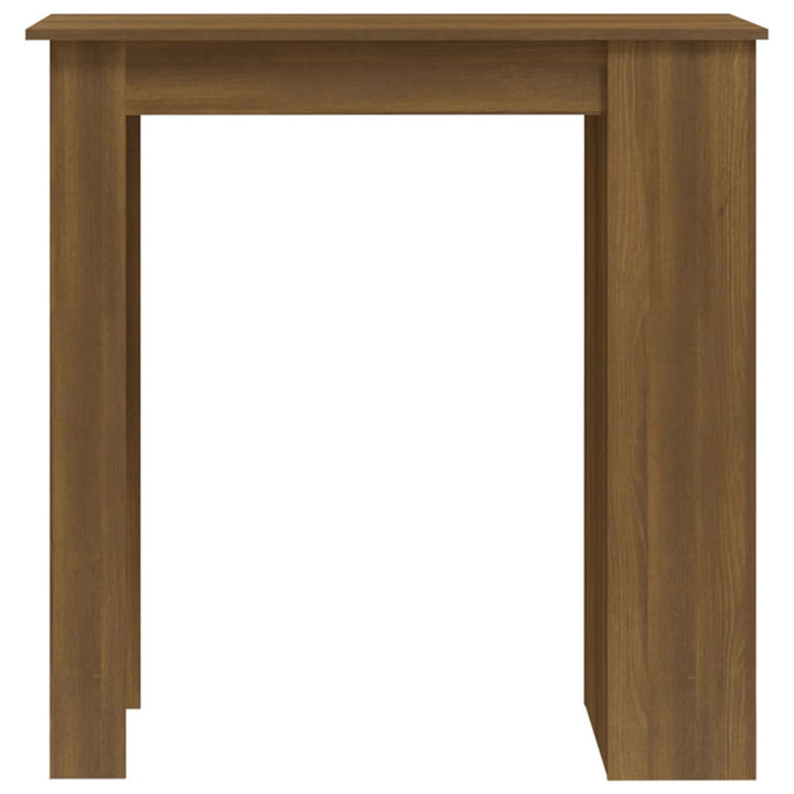 barbord m. opbevaring 102x50x103,5 cm konstrueret træ brunt eg