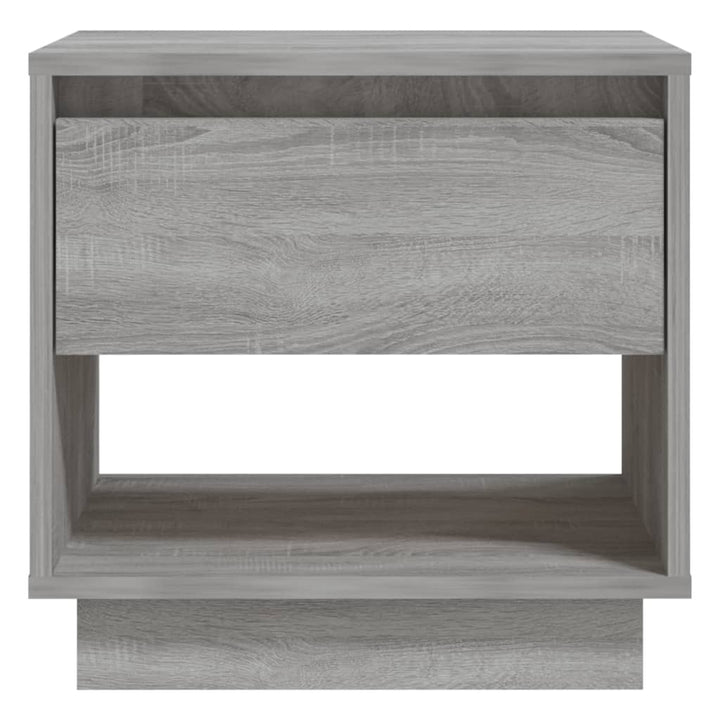 sengeborde 2 stk. 45x34x44 cm konstrueret træ grå sonoma-eg