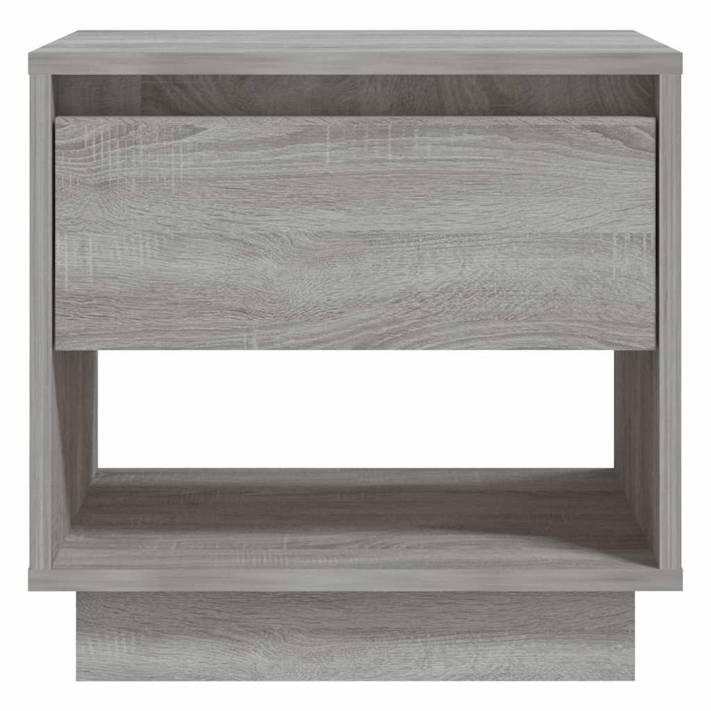 sengeborde 2 stk. 45x34x44 cm konstrueret træ grå sonoma-eg
