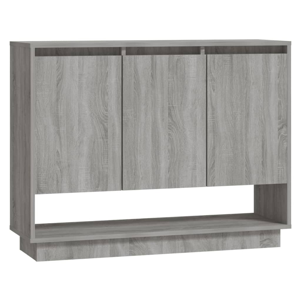 skænk 97x31x75 cm konstrueret træ grå sonoma-eg