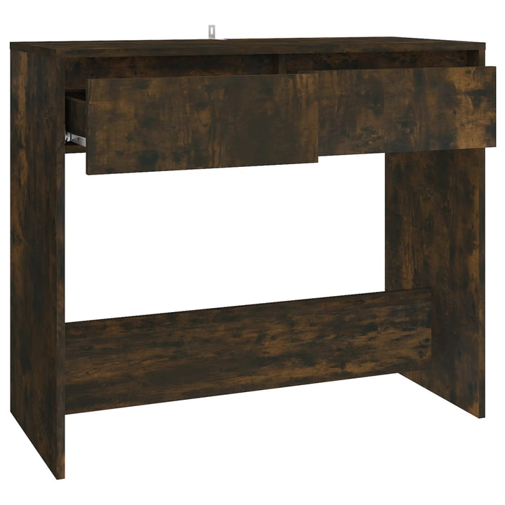 konsolbord 89x41x76,5 cm konstrueret træ røget eg