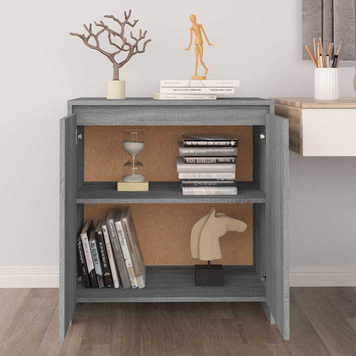 skænk 70x41x75 cm konstrueret træ grå sonoma-eg