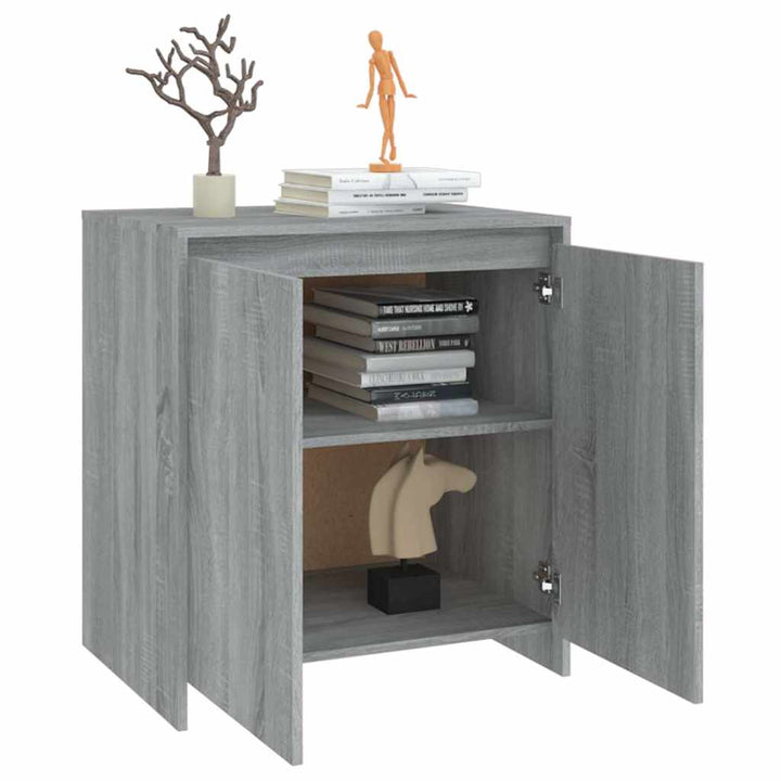 skænk 70x41x75 cm konstrueret træ grå sonoma-eg