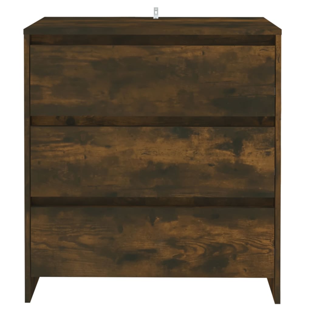 skænk 70x41x75 cm konstrueret træ røget egetræsfarve