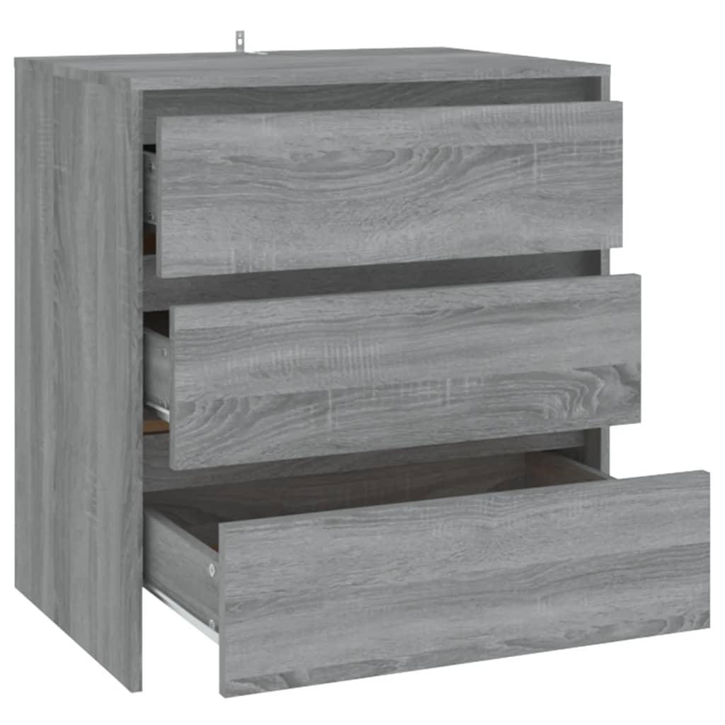 skænk 70x41x75 cm konstrueret træ grå sonoma-eg