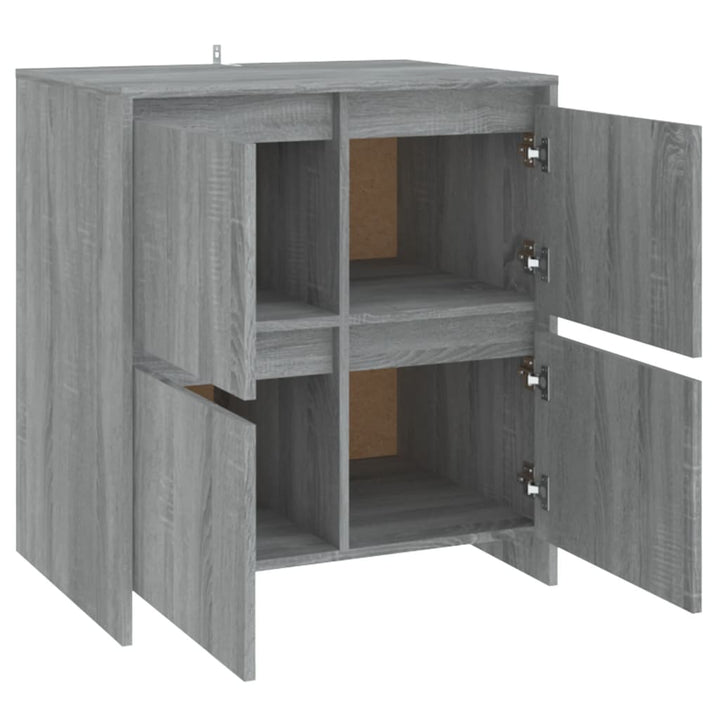 skænk 70x41x75 cm konstrueret træ grå sonoma-eg