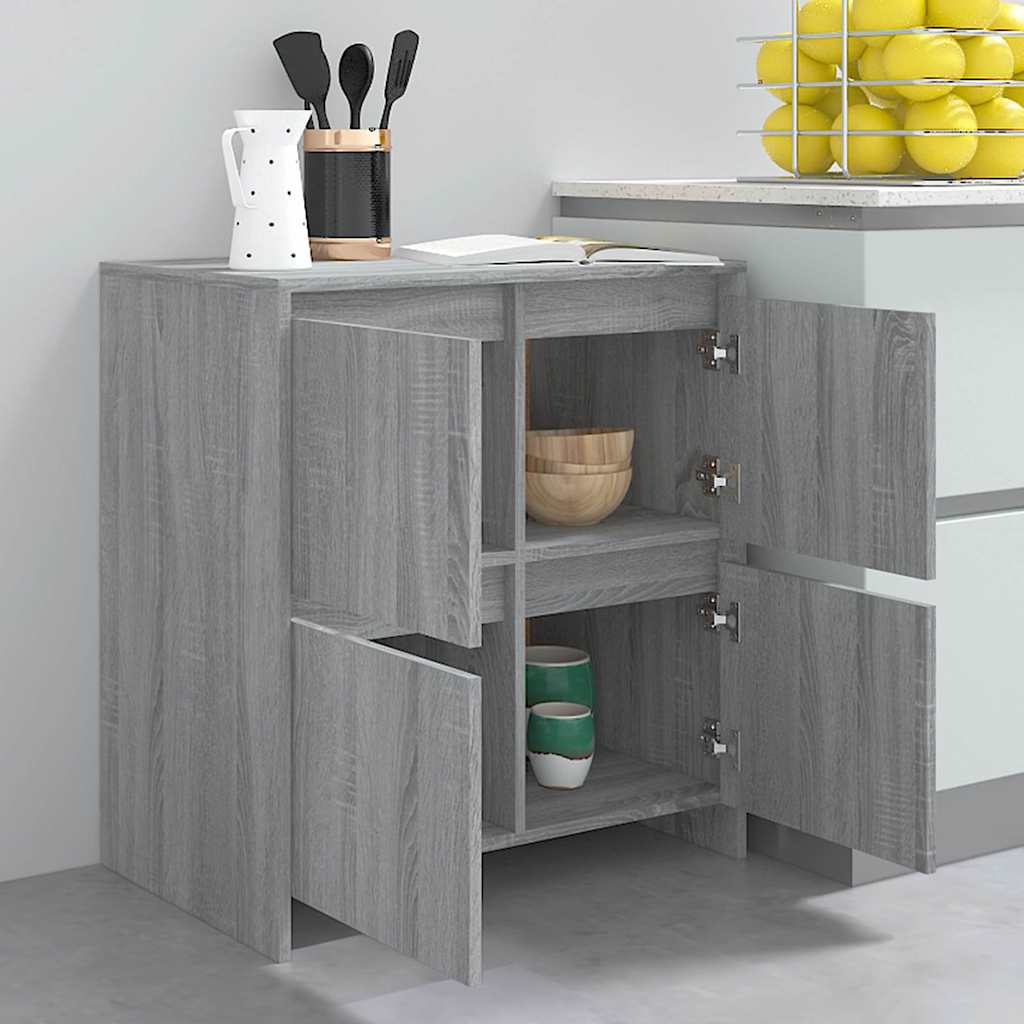 skænk 70x41x75 cm konstrueret træ grå sonoma-eg