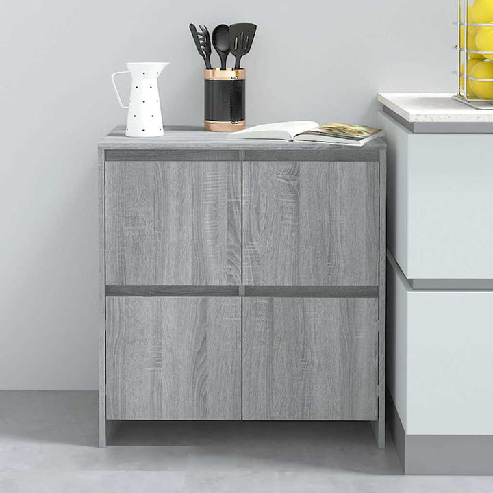 skænk 70x41x75 cm konstrueret træ grå sonoma-eg