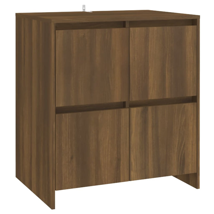 skænk 70x41x75 cm konstrueret træ brun egetræsfarve