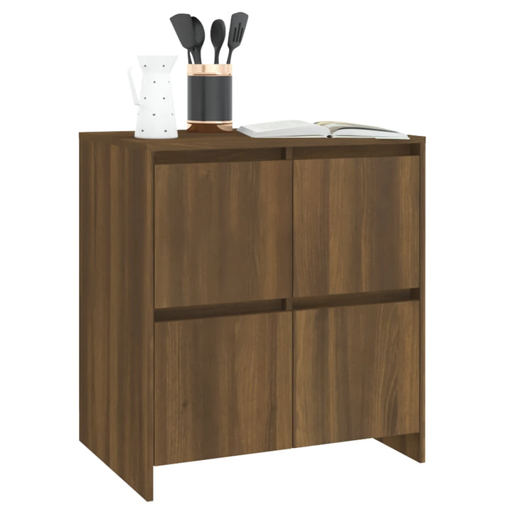 skænk 70x41x75 cm konstrueret træ brun egetræsfarve