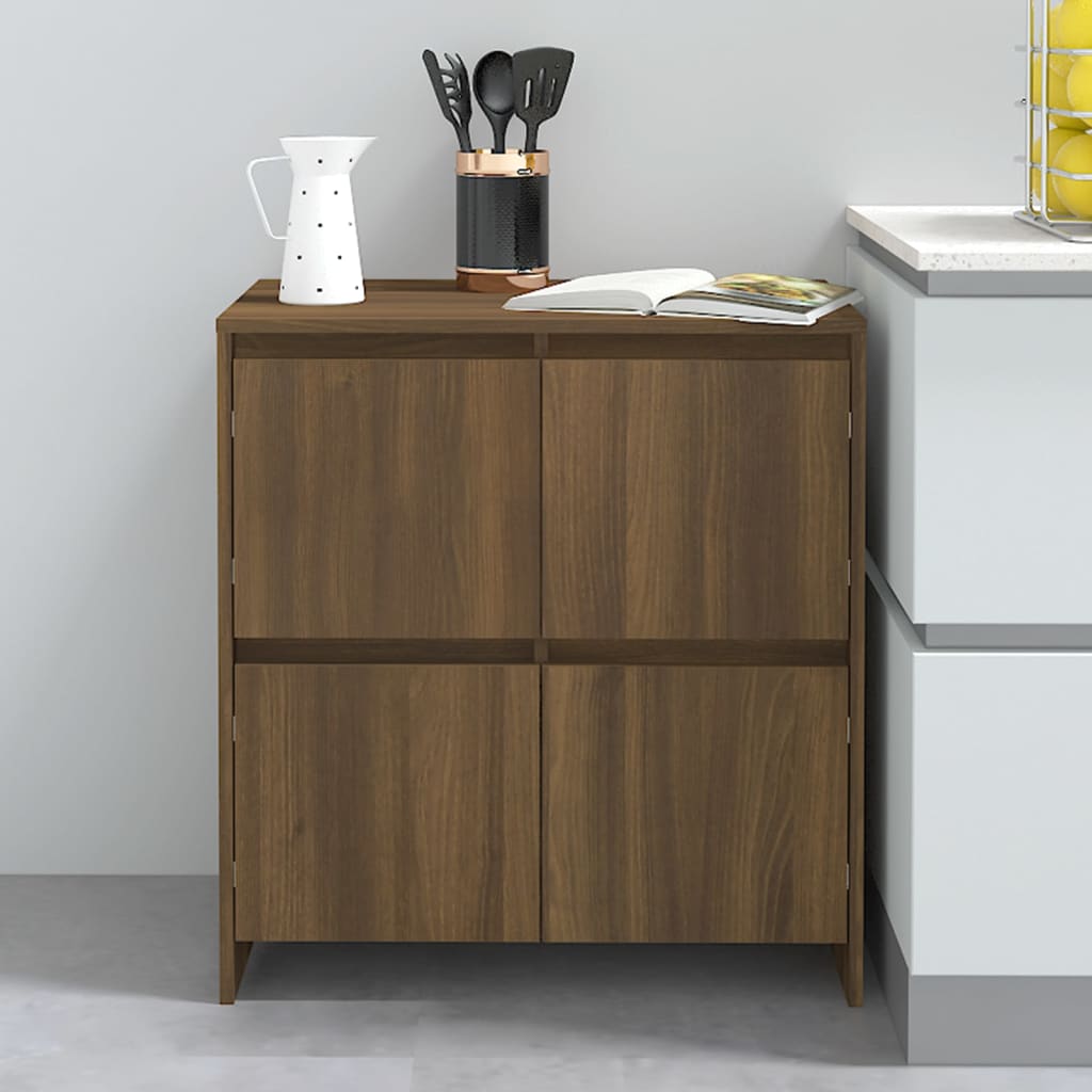 skænk 70x41x75 cm konstrueret træ brun egetræsfarve