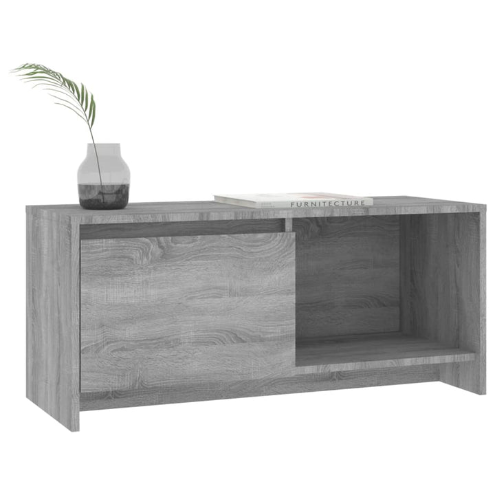tv-bord 90x35x40 cm konstrueret træ grå sonoma-eg