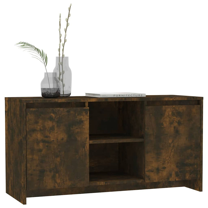 tv-bord 102x37,5x52,5 cm konstrueret træ røget egetræsfarve