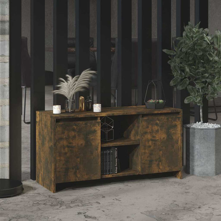 tv-bord 102x37,5x52,5 cm konstrueret træ røget egetræsfarve