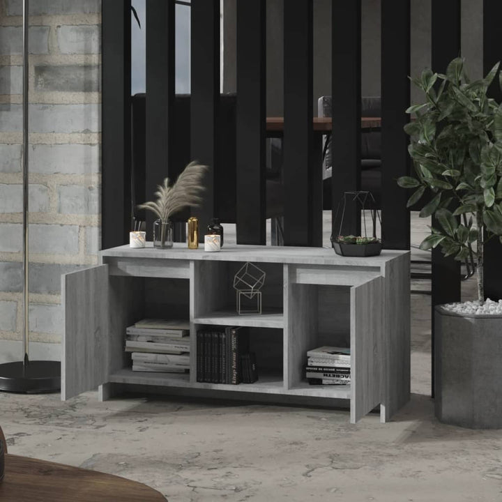 tv-bord 102x37,5x52,5 cm konstrueret træ grå sonoma-eg