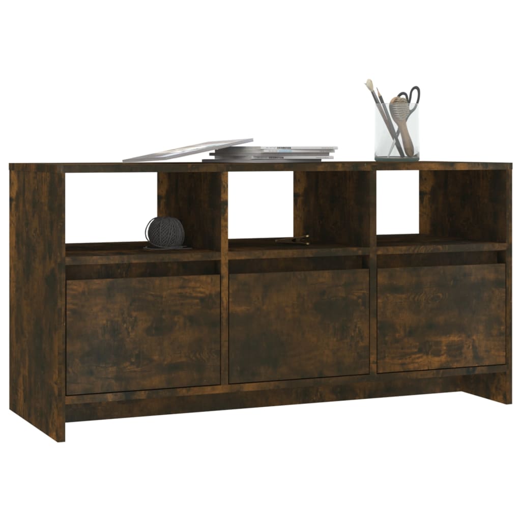 tv-bord 102x37,5x52,5 cm konstrueret træ røget egetræsfarve