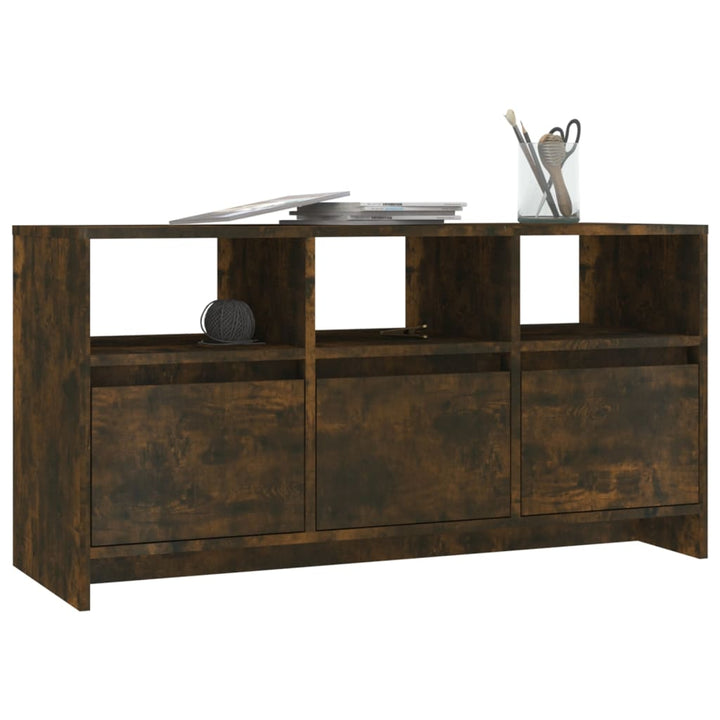 tv-bord 102x37,5x52,5 cm konstrueret træ røget egetræsfarve