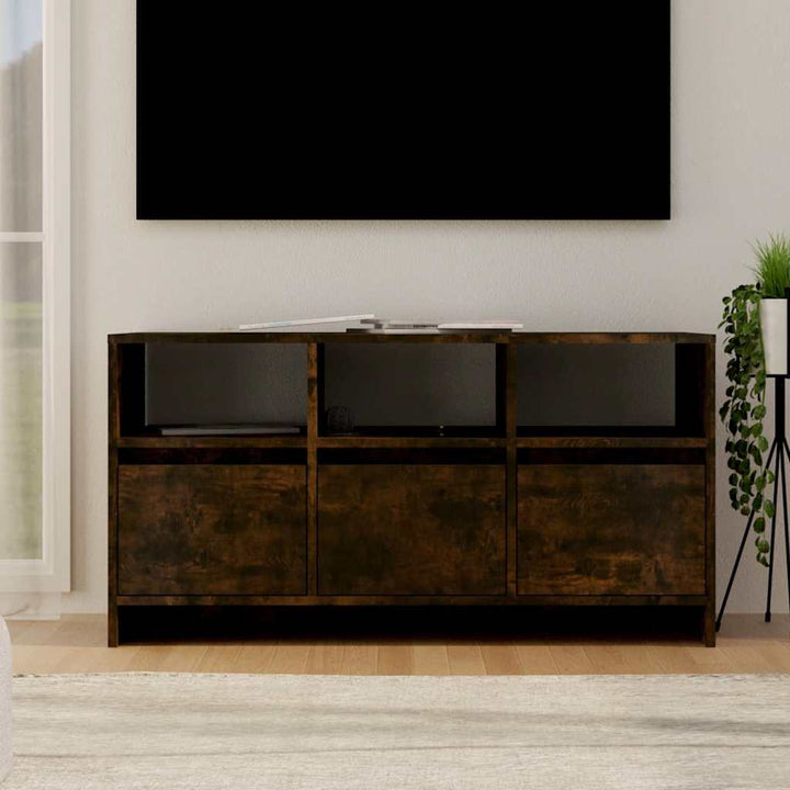 tv-bord 102x37,5x52,5 cm konstrueret træ røget egetræsfarve