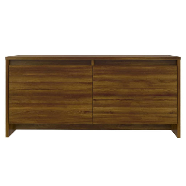 sofabord 90x50x41,5 cm konstrueret træ brun egetræsfarve