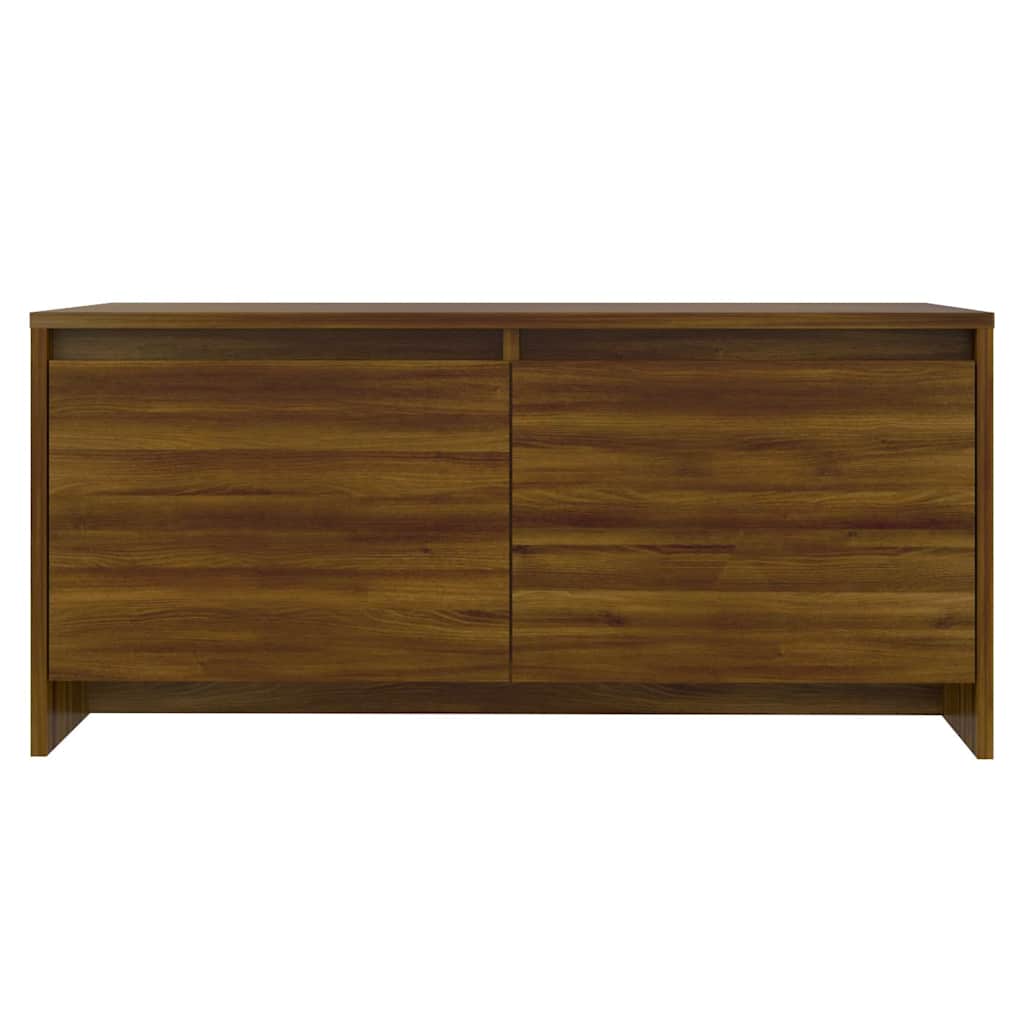 sofabord 90x50x41,5 cm konstrueret træ brun egetræsfarve