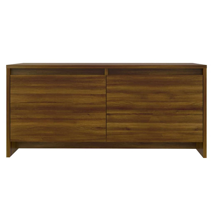 sofabord 90x50x41,5 cm konstrueret træ brun egetræsfarve