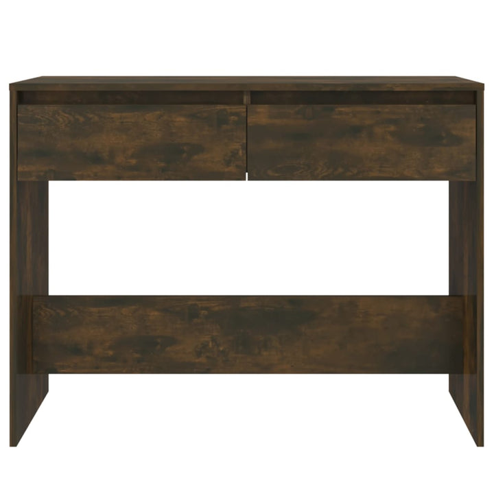 konsolbord 100x35x76,5 cm konstrueret træ røget egetræsfarve