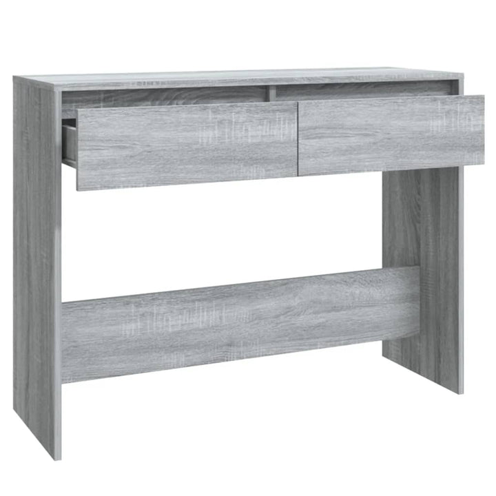 konsolbord 100x35x76,5 cm konstrueret træ grå sonoma-eg