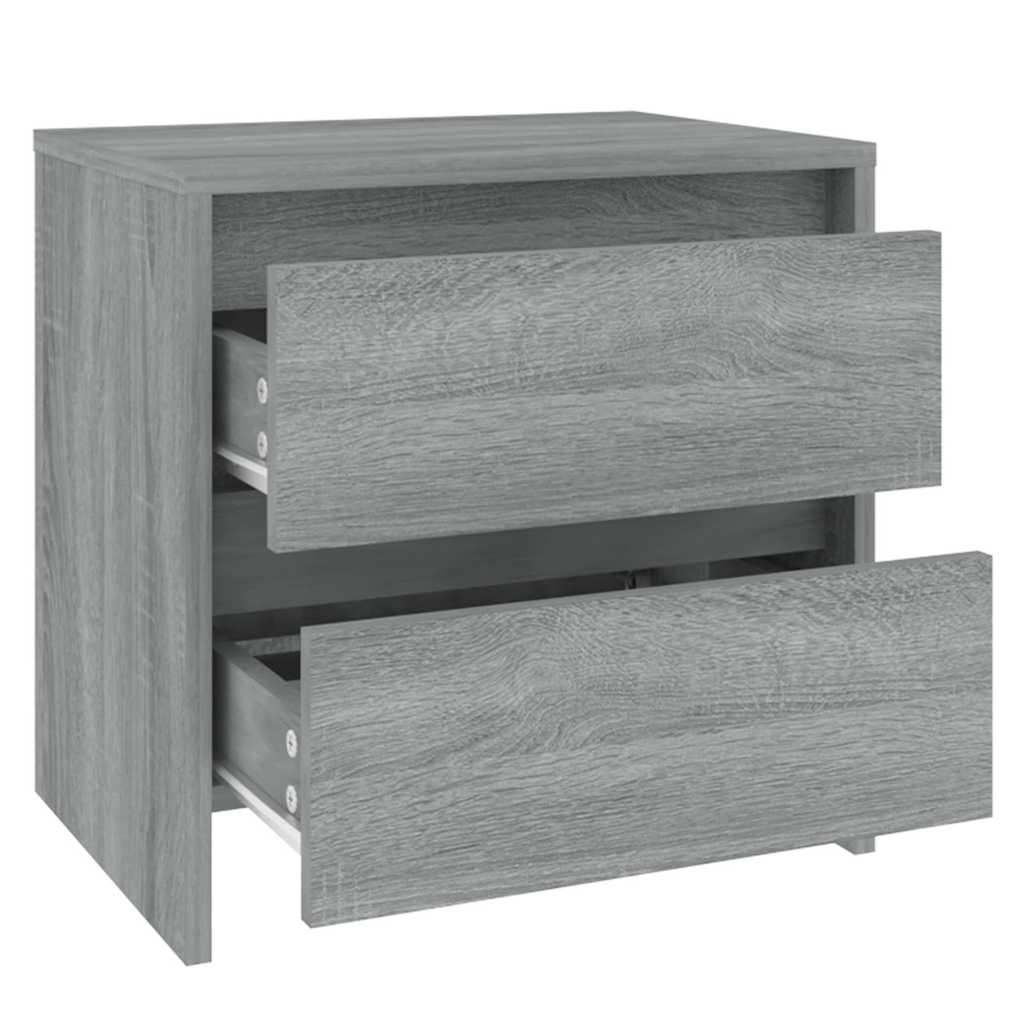 sengebord 45x34,5x44,5 cm konstrueret træ grå sonoma-eg