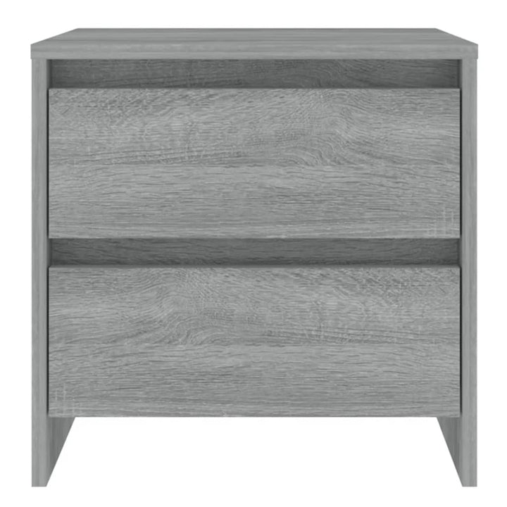 sengeborde 2 stk. 45x34,5x44,5 cm konstrueret træ grå sonoma-eg