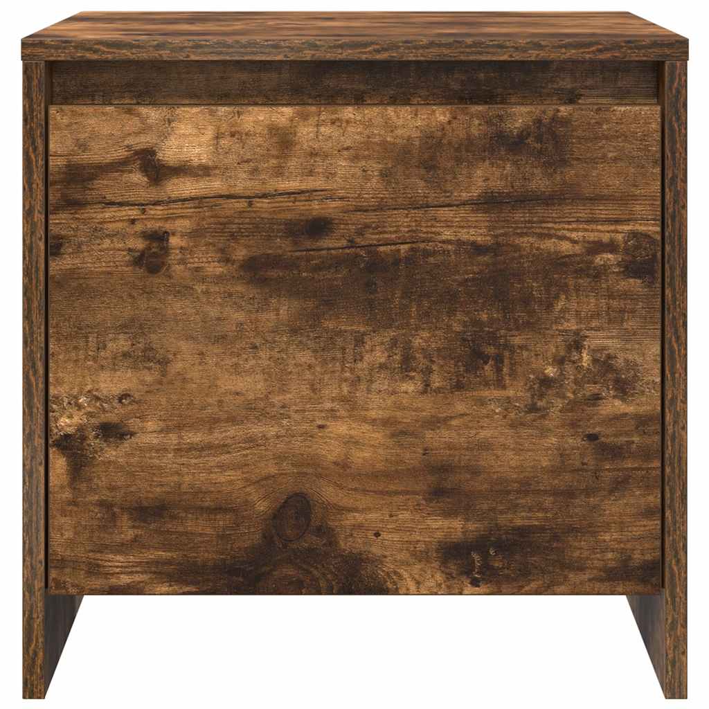 sengebord 45x34x44,5 cm konstrueret træ røget egetræ