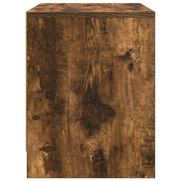 sengebord 45x34x44,5 cm konstrueret træ røget egetræ