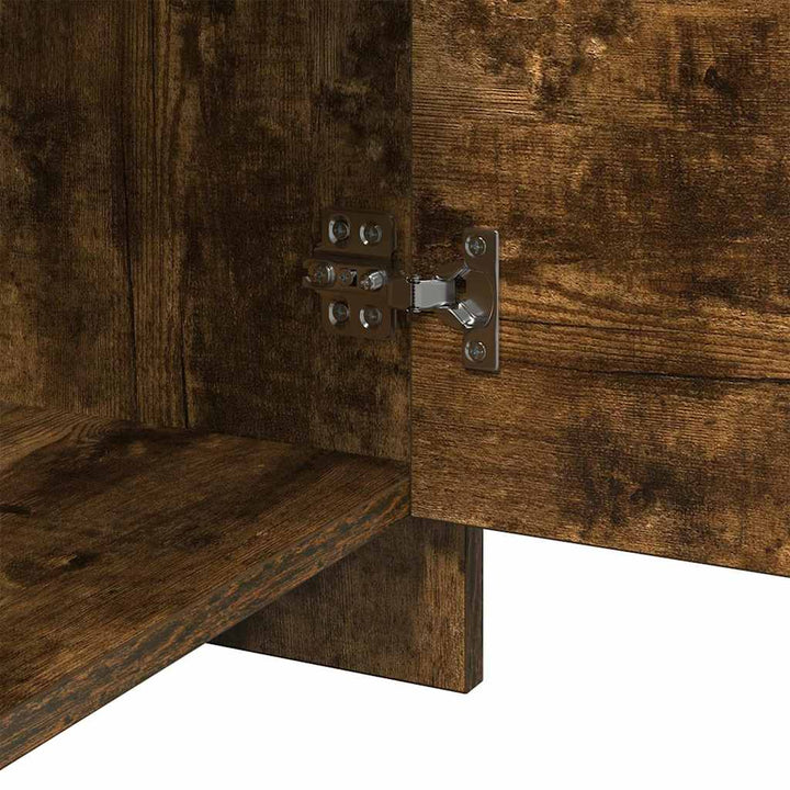 sengeborde 2 stk. 45x34x44,5 cm konstrueret træ røget egetræ