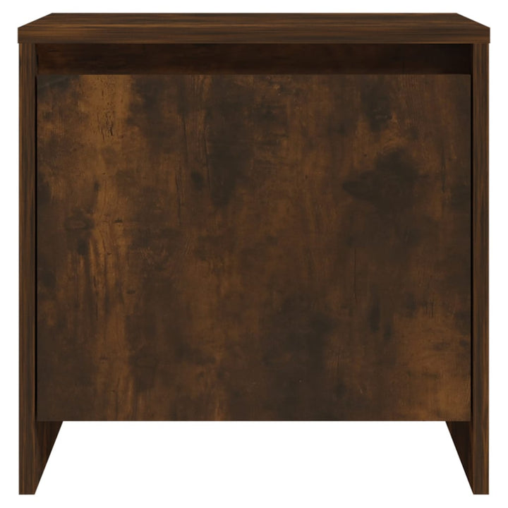 sengeborde 2 stk. 45x34x44,5 cm konstrueret træ røget egetræ
