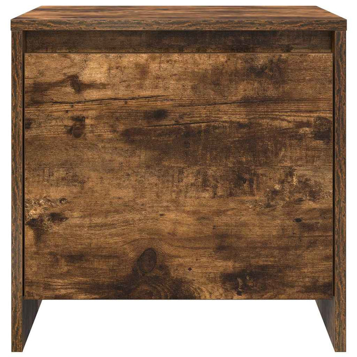 sengeborde 2 stk. 45x34x44,5 cm konstrueret træ røget egetræ