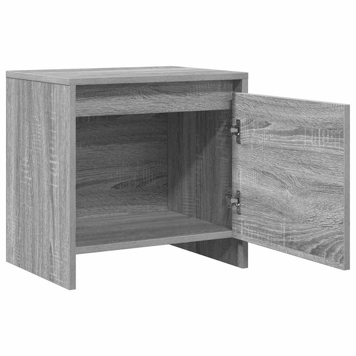 sengebord 45x34x44,5 cm konstrueret træ grå sonoma-eg