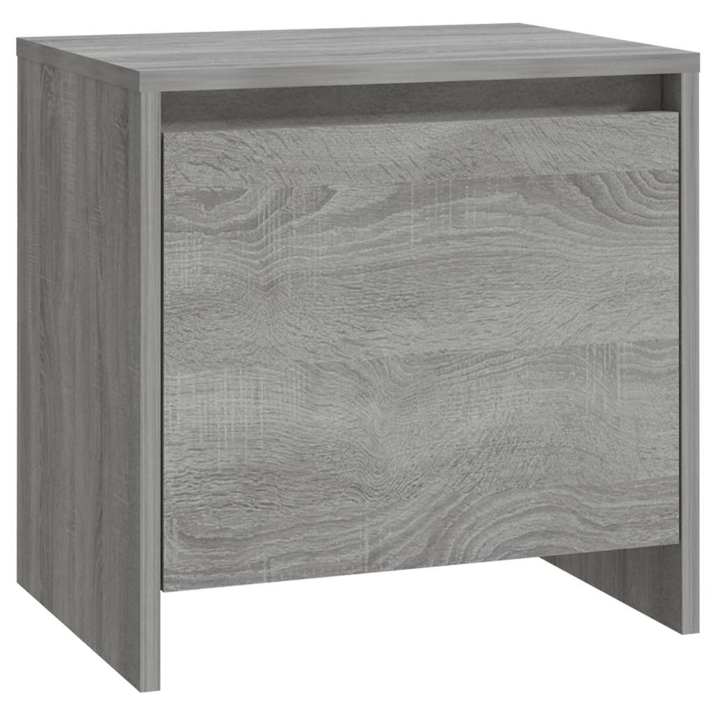 sengeborde 2 stk. 45x34x44,5 cm konstrueret træ grå sonoma-eg