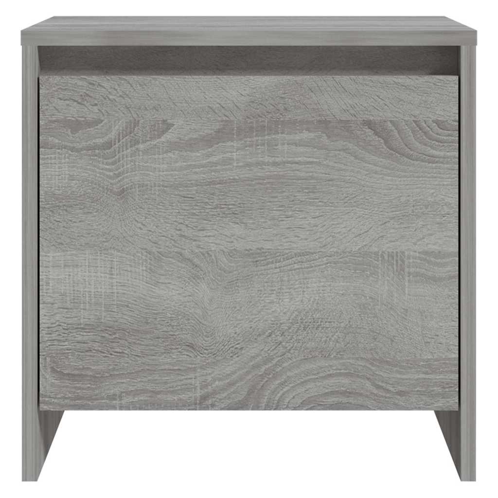 sengeborde 2 stk. 45x34x44,5 cm konstrueret træ grå sonoma-eg