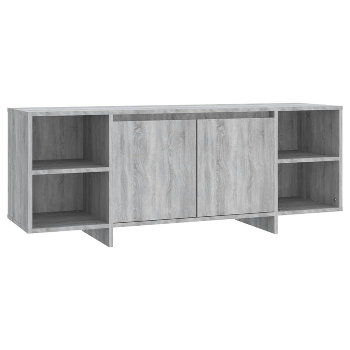 tv-skab 130x35x50 cm konstrueret træ grå sonoma-eg