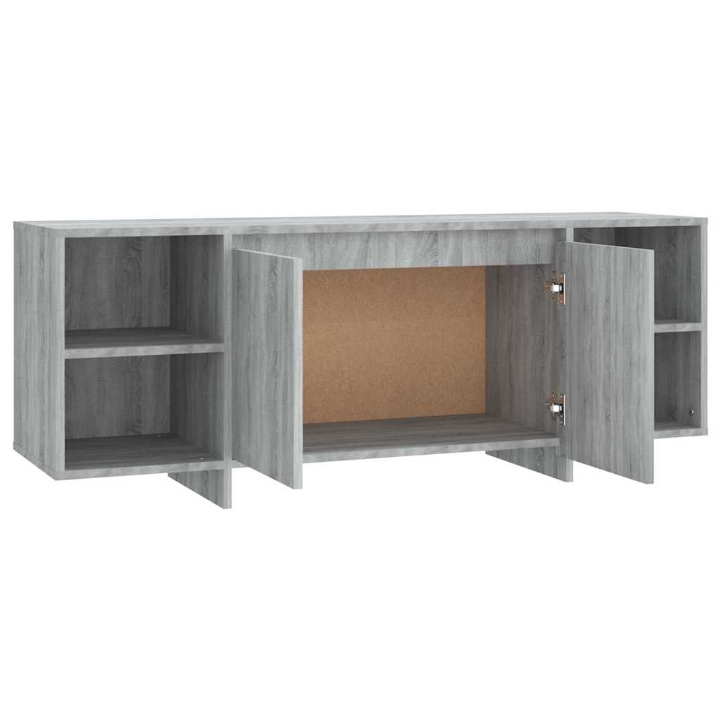 tv-skab 130x35x50 cm konstrueret træ grå sonoma-eg