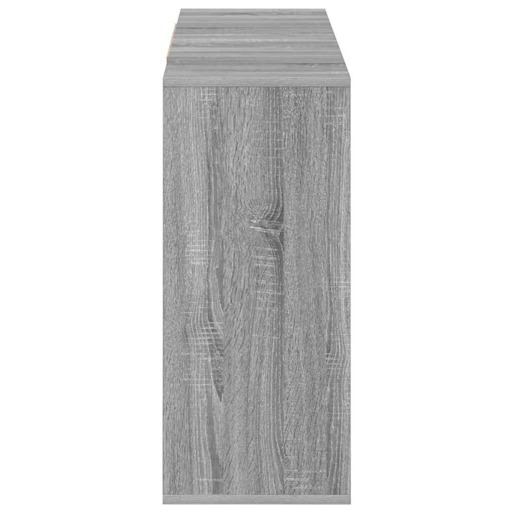 skænk 120x30x75 cm konstrueret træ grå sonoma-eg