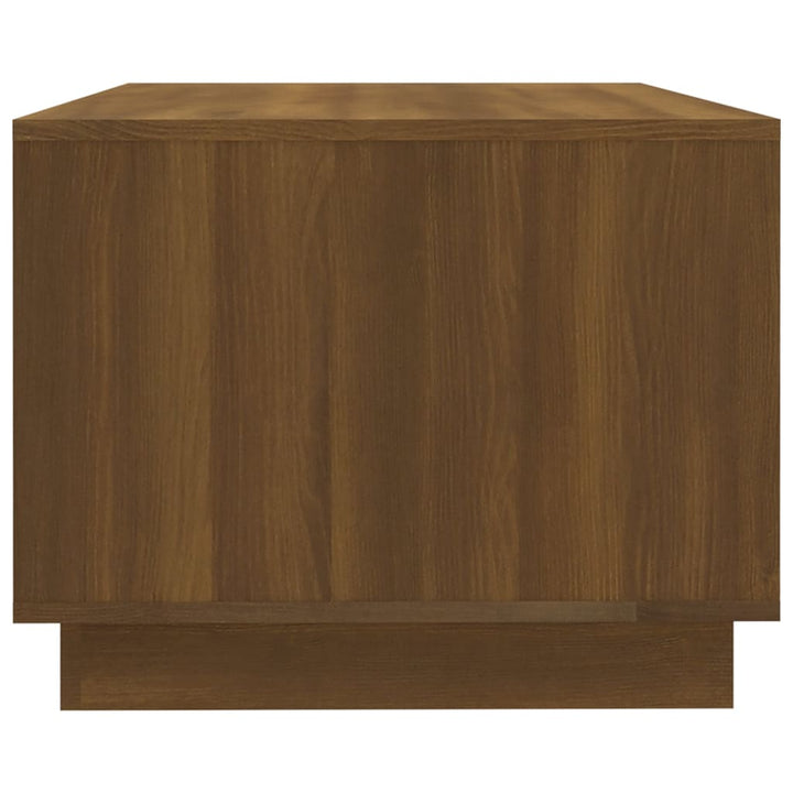 sofabord 102x55x43 cm konstrueret træ brun egetræsfarve