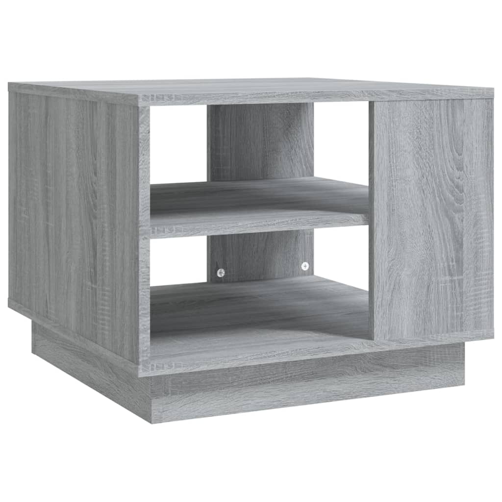 sofabord 55x55x43 cm konstrueret træ grå sonoma-eg