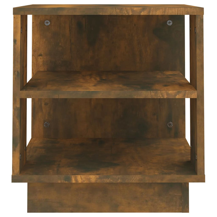 sofabord 40x40x43 cm konstrueret træ røget egetræsfarve