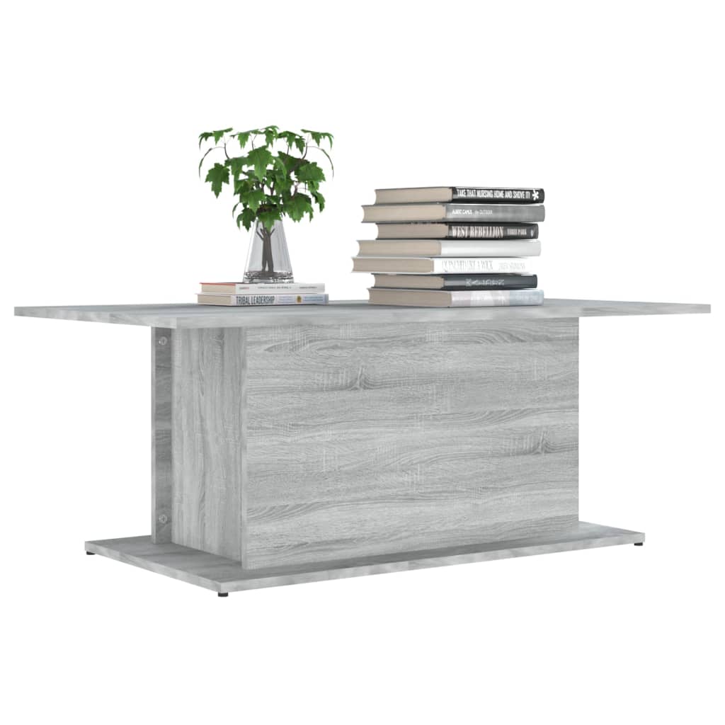 sofabord 102x55,5x40 cm konstrueret træ grå sonoma-eg